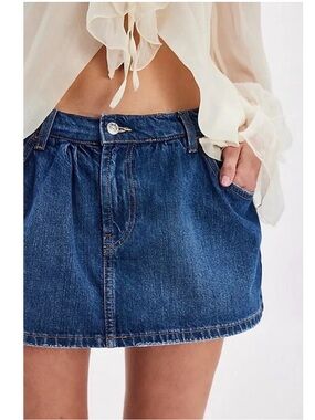 NWT Free People Demi Skort We The Free Blue Jean Skort Size 27